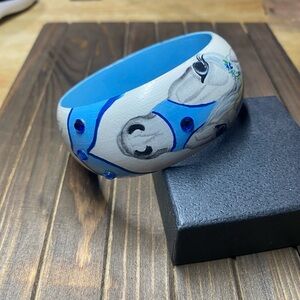 Wooden Hand-Painted Horse Bangle Bracelet